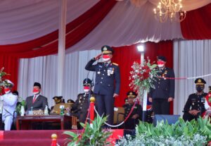 Pemprov Lampung Gelar Upacara Penurunan Bendera Pada Rangkaian HUT RI ke-77 Tahun 2022