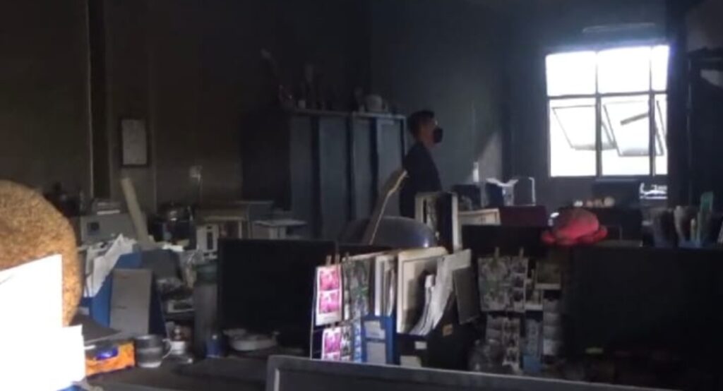 Ruang Arsip Kantor Pajak Lampura Terbakar, Di duga Sengaja di bakar Orang Tidak Di Kenal