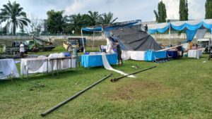 Dua Hari Berjalan, Tenda Lampura Fest Porak Poranda: Ternyata ini Penyebab nya