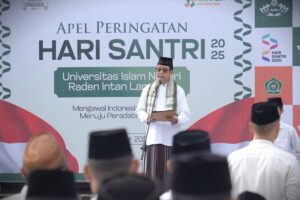 Peringati Hari Santri, UIN Raden Intan Lampung Gelar Apel dan Istighosah