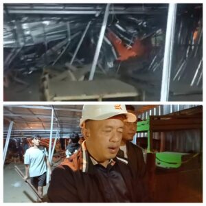 Diduga Tak Pakai Perhitungan: Material Bangunan Pasar Dekon Kotabumi Hancurkan 15 Kios TPS!