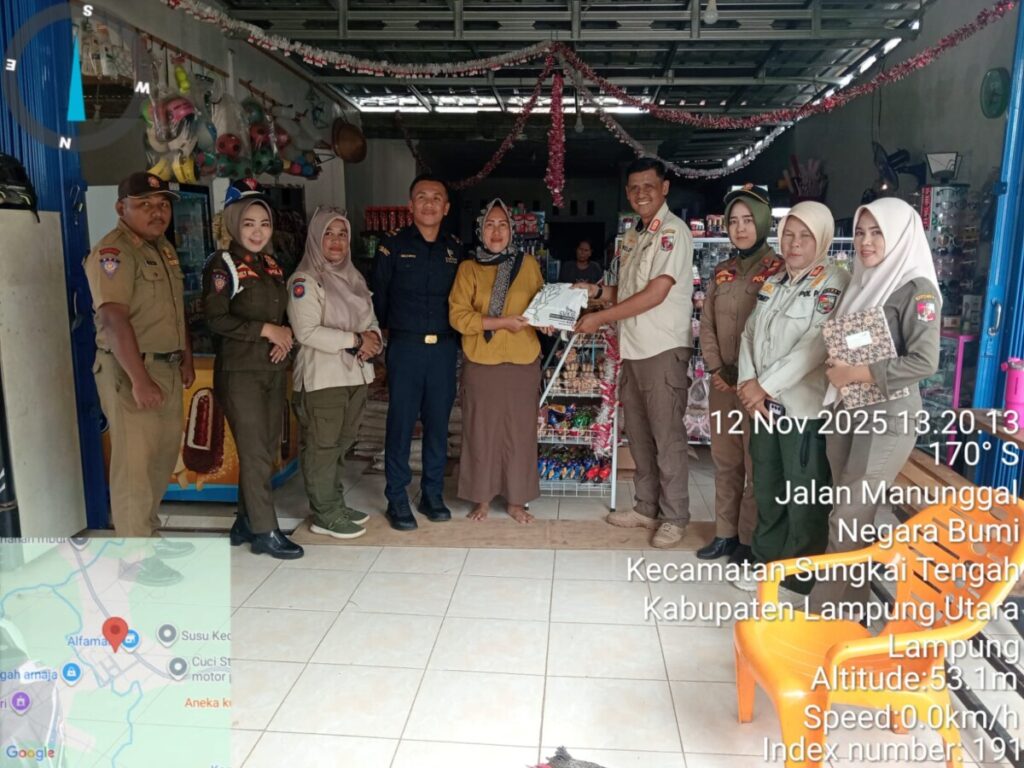 PolPP Lampura dan Bea Cukai Lampung Sosialisasi Rokok Ilegal