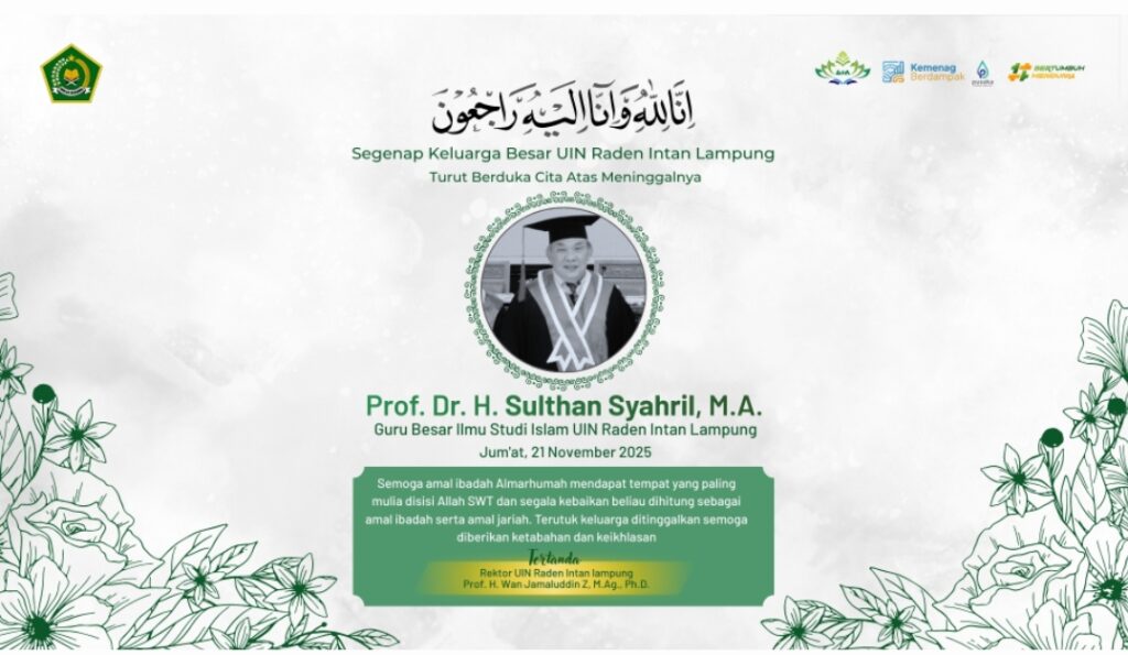 UIN RIL Berduka, Prof Sulthan Syahril Guru Besar Ilmu Studi Islam Wafat