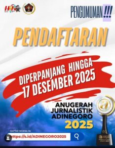 Perebutkan Hadiah Ratusan Juta, PWI Perpanjang Pendaftaran Adinegoro Award Hingga 17 Desember