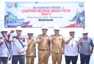 Dorong Ekonomi Pesisir, Wabup Anton Hadiri Ground Breaking Kampung Nelayan Merah Putih