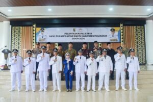 Bupati Pesawaran Lantik Sembilan Kades Antar Waktu, Tegaskan Intergritas Dan Pelayanan Prima