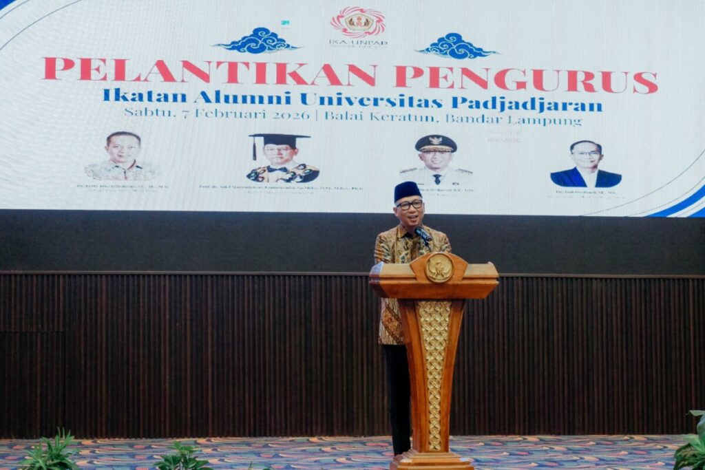 Pelantikan Pengurus Ika Unpad Lampung Masa Bakti 2025-2029, Gubernur Rahmat Mirzani Djausal Berharap Jadi Mitra Strategis Pembangunan