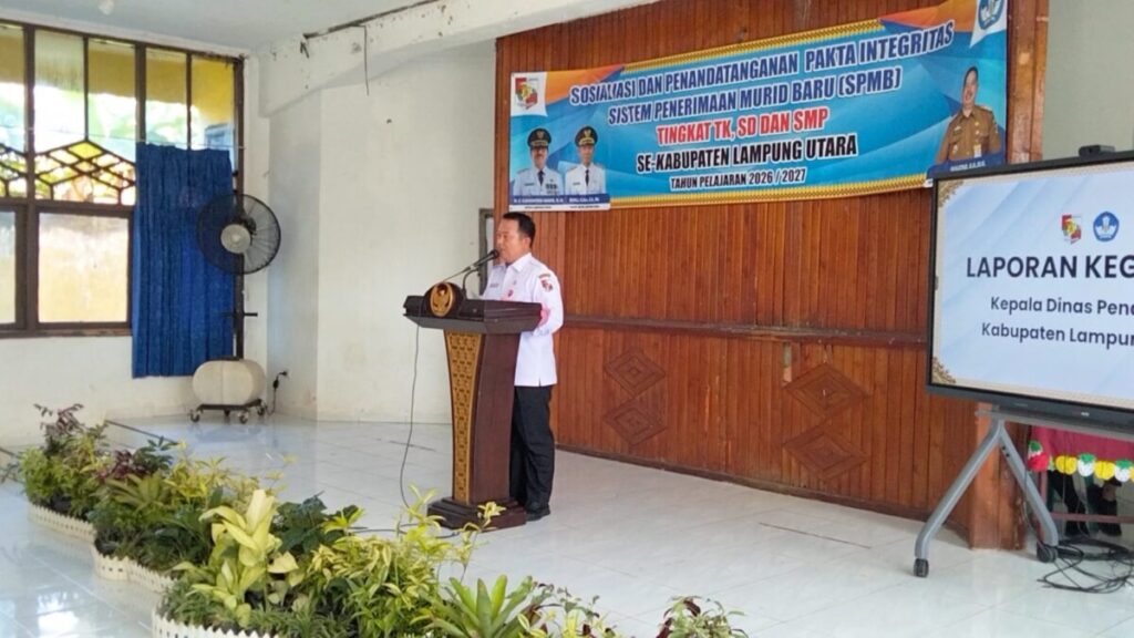 Disdik Lampung Utara Teken Pakta Integritas SPMB Tahun Ajaran 2026/2027