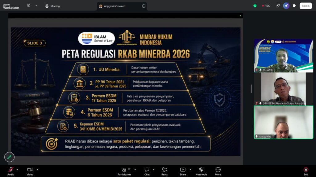 Mimbar Hukum Indonesia Gelar Webinar Nasional Klinik RKAB Minerba 2026, Bahas Regulasi Terbaru dan Strategi Persetujuan RKAB