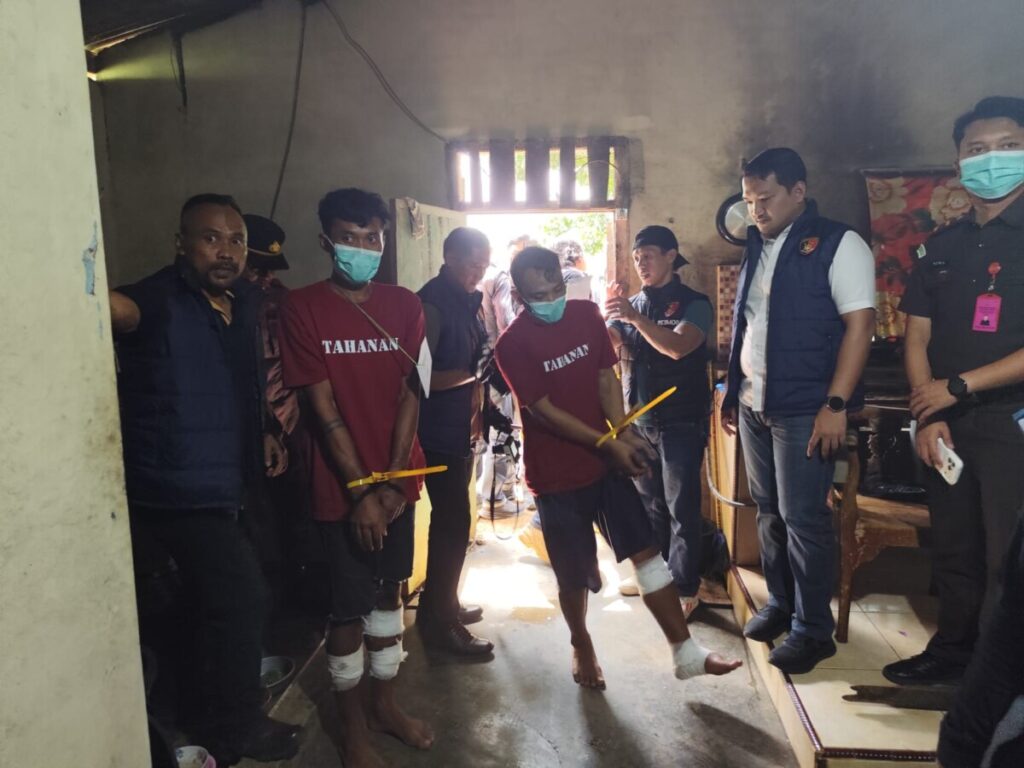 Polres Lampung Utara Rekonstruksi Kasus Curas Disertai Pembunuhan Mantan TKW , Tersangka Peragakan 35 Adegan