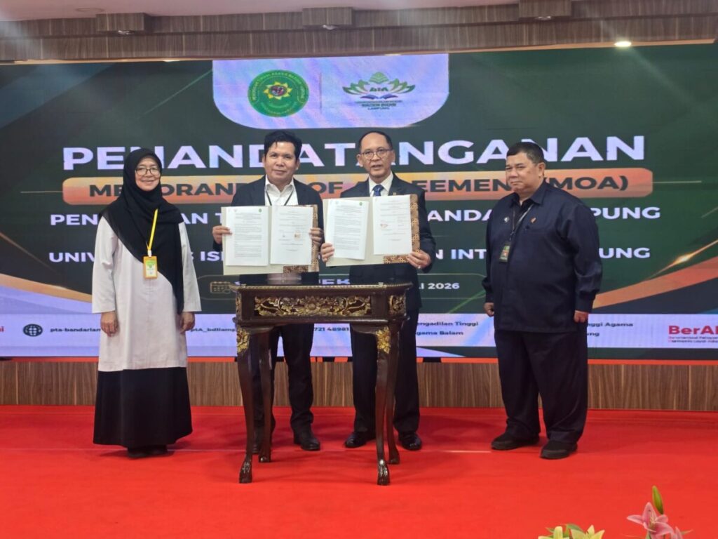 Perkuat Sinergi Akademik dan Lembaga Peradilan, Pascasarjana UIN RIL dan PTA Bandar Lampung Resmi Jalin Kerja Sama