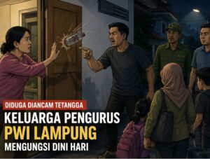 Diduga Terjadi Pengancaman, Keluarga Pengurus PWI Lampung Mengungsi Dini Hari